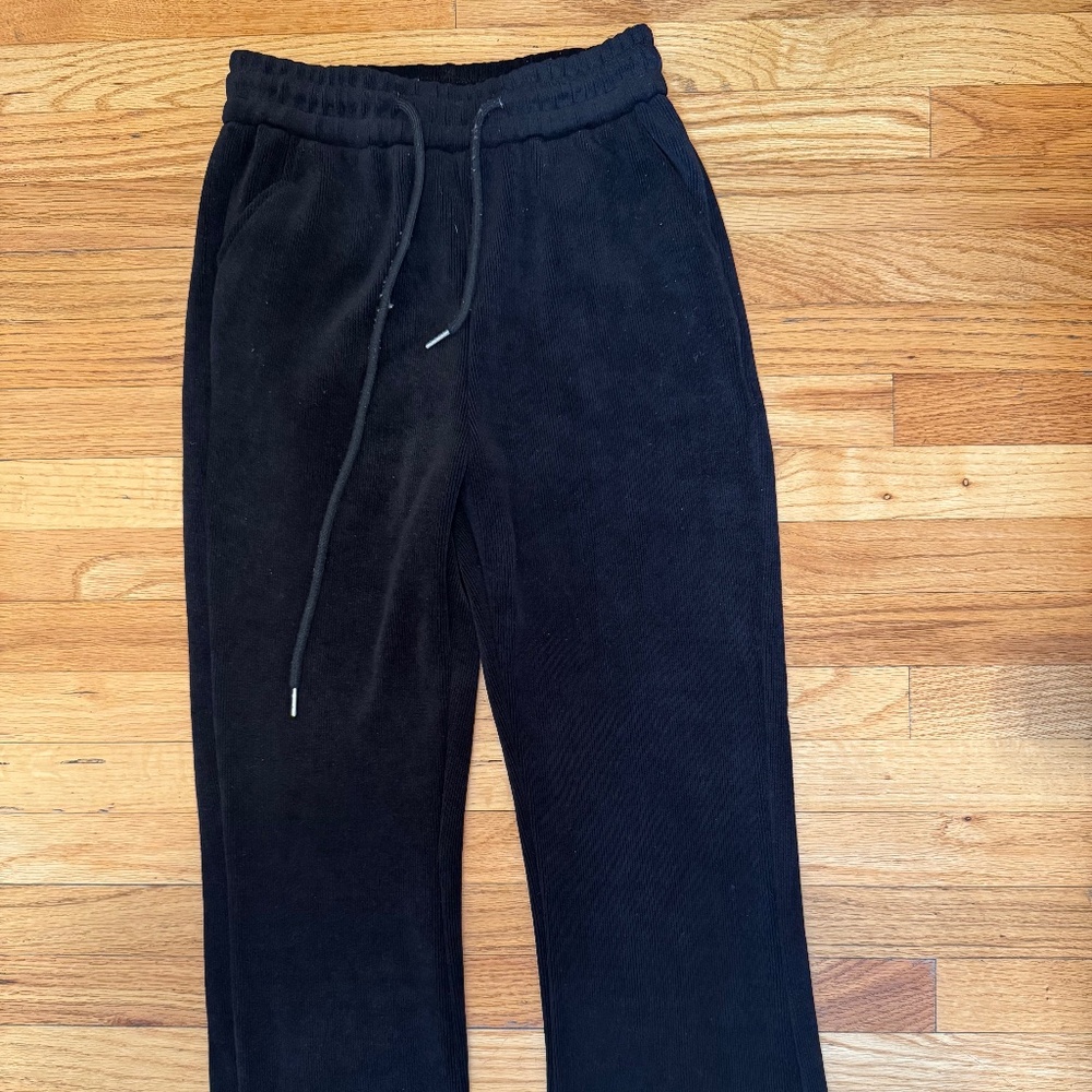 Women's Japan Korea Corduroy Flared Leg Sweatpants-XS